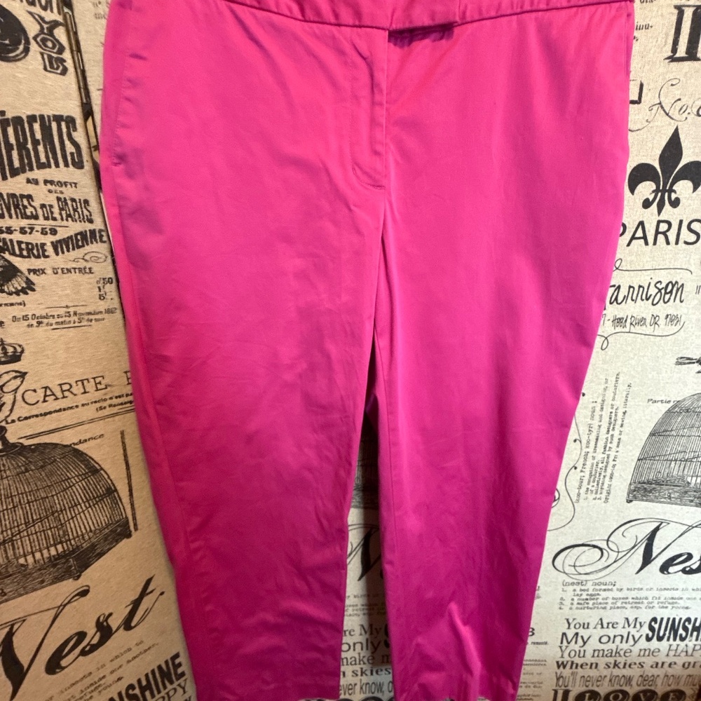 Liz Claiborne “Jackie” cropped pants. Size 14. Pink